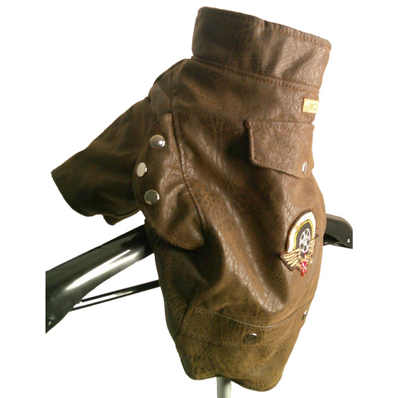 Max Wear Dog Biker Motorcycle Outfit Coat Polyester PVC Medium - Picture 3 of 10